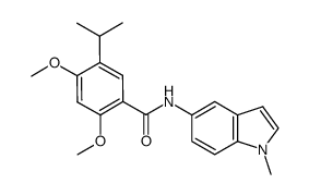 5-isopropyl-2,4-dimethoxy-N-(1-methyl-1H-indol-5-yl)benzamide结构式