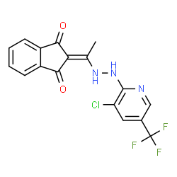 2-((2-(3-CHLORO-5-(TRIFLUOROMETHYL)-2-PYRIDYL)HYDRAZINO)ETHYLIDENE)INDANE-1,3-DIONE Structure