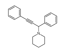 N-(1,3-diphenylprop-2-yn-1-yl)-piperidine Structure