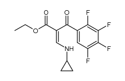 2-(2,3,4,5-tetrafluoro-benzoyl)-3-cyclopropylaminoacrylic acid,ethyl ester Structure