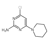 4-CHLORO-6-PIPERIDIN-1-YL-PYRIMIDIN-2-YLAMINE structure