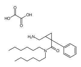 (1R,2R)-2-(aminomethyl)-N,N-dihexyl-1-phenylcyclopropane-1-carboxamide,oxalic acid Structure