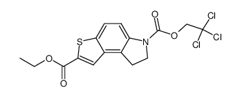 7,8-dihydro-6H-thieno<3,2-e>indole-2,6-dicarboxylic acid, 6-(2,2,2-trichloroethyl) 2-ethyl ester结构式