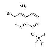 4-Amino-3-bromo-8-trifluoromethoxyquinoline结构式