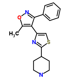 4-[4-(5-Methyl-3-phenyl-1,2-oxazol-4-yl)-1,3-thiazol-2-yl]piperidine结构式