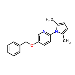5-苄氧基-2-(2,5-二甲基吡咯-1-基)吡啶结构式