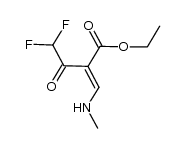 4,4-difluoro-2-[1-methylamino-meth-(E)-ylidene]-3-oxo-butyric acid ethyl ester Structure