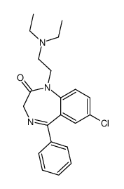 7-chloro-1-(2-diethylamino-ethyl)-5-phenyl-1,3-dihydro-benzo[e][1,4]diazepin-2-one结构式