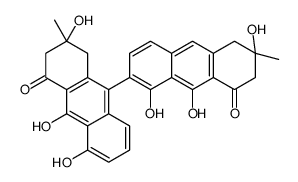 3,8,9-trihydroxy-3-methyl-7-(2,5,10-trihydroxy-2-methyl-4-oxo-1,3-dihydroanthracen-9-yl)-2,4-dihydroanthracen-1-one Structure