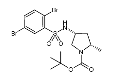 1,1-dimethylethyl (2S,4R)-4-{[(2,5-dibromophenyl)sulfonyl]amino}-2-methyl-1-pyrrolidinecarboxylate Structure