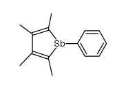 1-phenyl-2,3,4,5-tetramethylstibole Structure