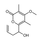 6-(1-hydroxybut-3-enyl)-4-methoxy-3,5-dimethylpyran-2-one结构式