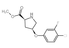 Methyl (2S,4S)-4-(4-chloro-3-fluorophenoxy)-2-pyrrolidinecarboxylate结构式