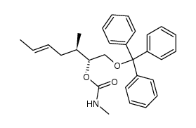 (2R,3R,E)-3-methyl-1-(trityloxy)hept-5-en-2-yl methylcarbamate Structure