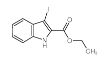 3-碘-1H-吲哚-2-羧酸乙酯结构式