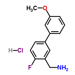 1-(4-Fluoro-3'-methoxy-3-biphenylyl)methanamine hydrochloride (1:1)结构式