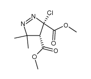 trans-3,4-bis(methoxycarbonyl)-3-chloro-5,5-dimethyl-1-pyrazoline结构式