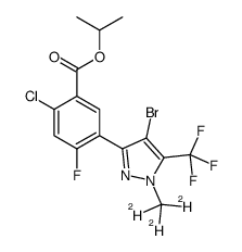 propan-2-yl 5-[4-bromo-1-(trideuteriomethyl)-5-(trifluoromethyl)pyrazol-3-yl]-2-chloro-4-fluorobenzoate结构式