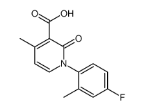 1-(4-fluoro-2-methylphenyl)-4-methyl-2-oxopyridine-3-carboxylic acid Structure