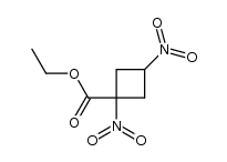 ethyl 1,3-dinitrocyclobutane-1-carboxylate结构式