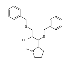 1-Methyl-2-[1,3-bis(benzylthio)-2-hydroxypropyl]pyrrolidine Structure