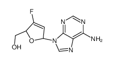 [(2R,5R)-5-(6-aminopurin-9-yl)-3-fluoro-2,5-dihydrofuran-2-yl]methanol Structure