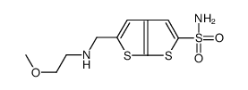 5-[[(2-Methoxyethyl)amino]methyl]thieno[2,3-b]thiophene-2-sulfonamide Structure