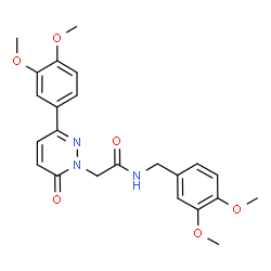 N-(3,4-dimethoxybenzyl)-2-[3-(3,4-dimethoxyphenyl)-6-oxopyridazin-1(6H)-yl]acetamide结构式