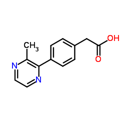 [4-(3-Methyl-2-pyrazinyl)phenyl]acetic acid结构式