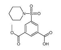 3-methoxycarbonyl-5-piperidin-1-ylsulfonylbenzoic acid结构式