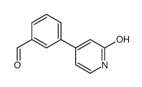 3-(2-oxo-1H-pyridin-4-yl)benzaldehyde结构式