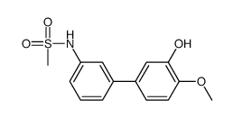 N-[3-(3-hydroxy-4-methoxyphenyl)phenyl]methanesulfonamide结构式