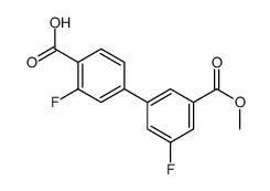 2-fluoro-4-(3-fluoro-5-methoxycarbonylphenyl)benzoic acid结构式
