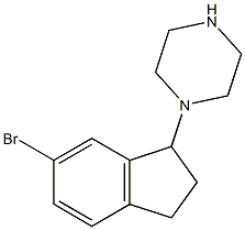 1-(6-Bromo-indan-1-yl)-piperazine结构式