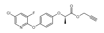 (R)-prop-2-yn-1-yl 2-(4-((5-chloro-3-fluoropyridin-2-yl)oxy)phenoxy)propanoate结构式