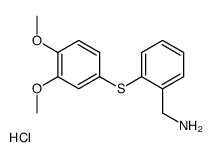 [2-(3,4-dimethoxyphenyl)sulfanylphenyl]methanamine,hydrochloride结构式