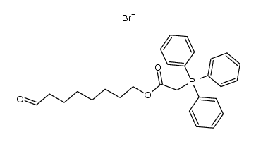 bromure de [(7-formylheptyloxycarbonyl)methyl]triphenylphosphonium结构式