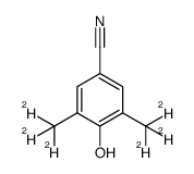 4-hydroxy-3,5-[(2)H6]dimethylbenzonitrile结构式