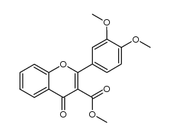 2-(3,4-dimethoxyphenyl)-3-(methoxycarbonyl)-4H-benzopyran-4-one Structure