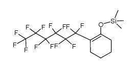 2-Perfluorohexyl-1-trimethylsiloxy-1-cyclohexene结构式