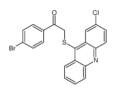1-(4-bromophenyl)-2-(2-chloroacridin-9-yl)sulfanylethanone结构式