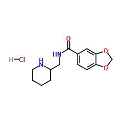 Benzo[1,3]dioxole-5-carboxylic acid (piperidin-2-ylmethyl)-amide hydrochloride结构式