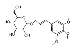 (E)-3,4,5-Trimethoxycinnamyl β-D-glucopyranoside structure