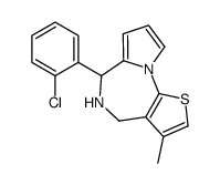 4H-Pyrrolo(1,2-a)thieno(3,2-f)(1,4)diazepine,5,6-dihydro-6-(2-chlorophenyl)-3-methyl Structure