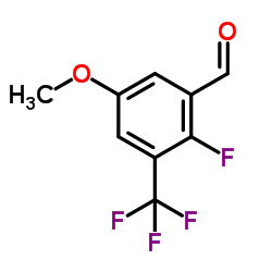 2-Fluoro-5-methoxy-3-(trifluoromethyl)benzaldehyde结构式