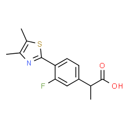 3-Fluoro-α-methyl-4-(4,5-dimethyl-2-thiazolyl)benzeneacetic acid结构式