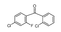 (4-chloro-2-fluorophenyl)(2-chlorophenyl)methanone结构式