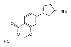 1-(3-methoxy-4-nitrophenyl)pyrrolidin-3-amine,hydrochloride结构式