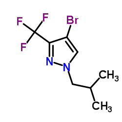 4-Bromo-1-isobutyl-3-trifluoromethyl-1H-pyrazole Structure