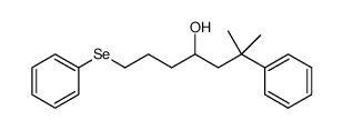 6-methyl-6-phenyl-1-(phenylseleno)heptan-4-ol结构式